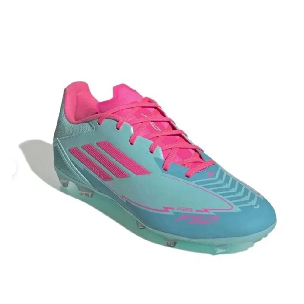 Adidas F50 League FG Messi Soccer Cleats Cyan Pink IH0928 Mens 11